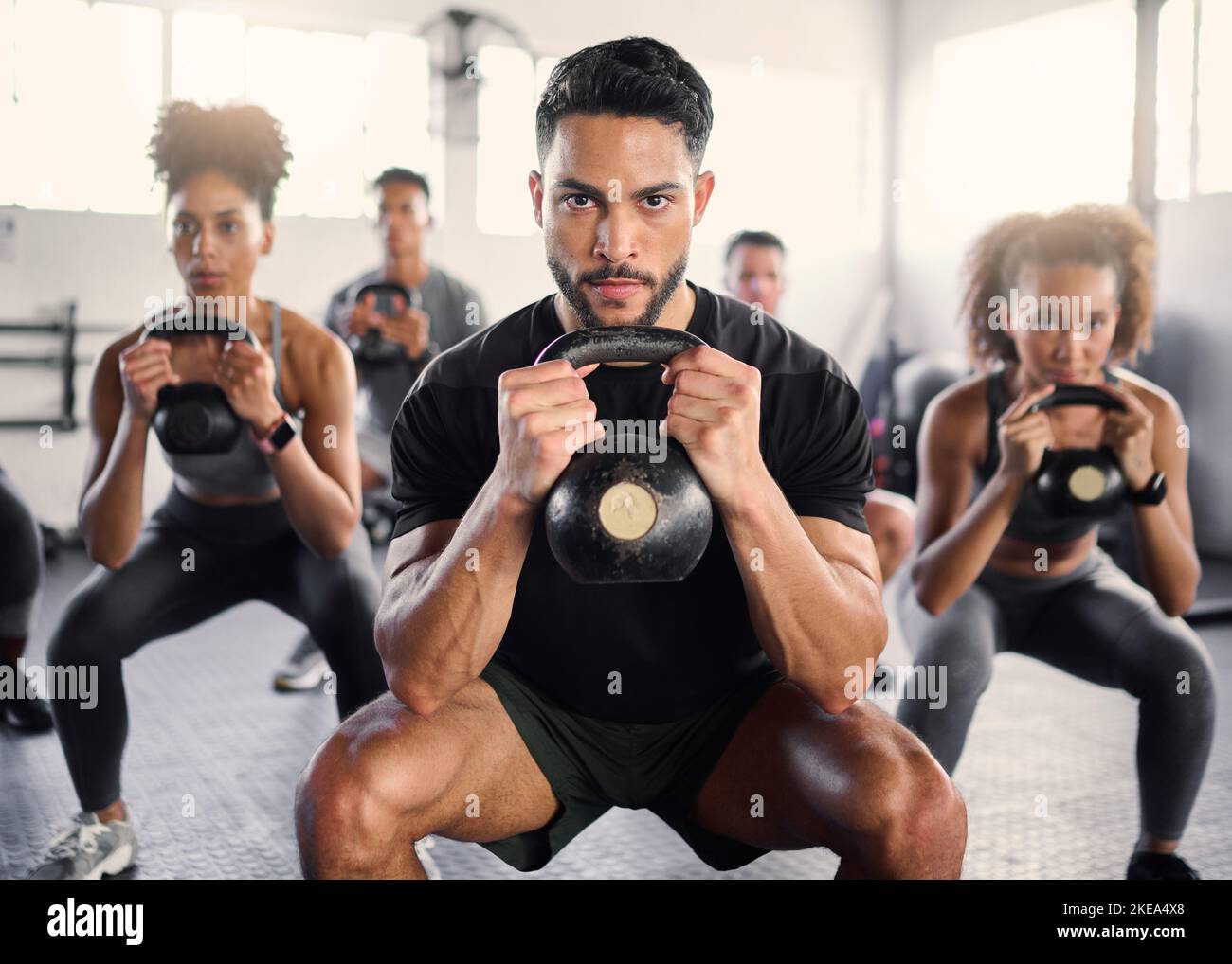 Kettlebell workout hi-res stock photography and images - Alamy