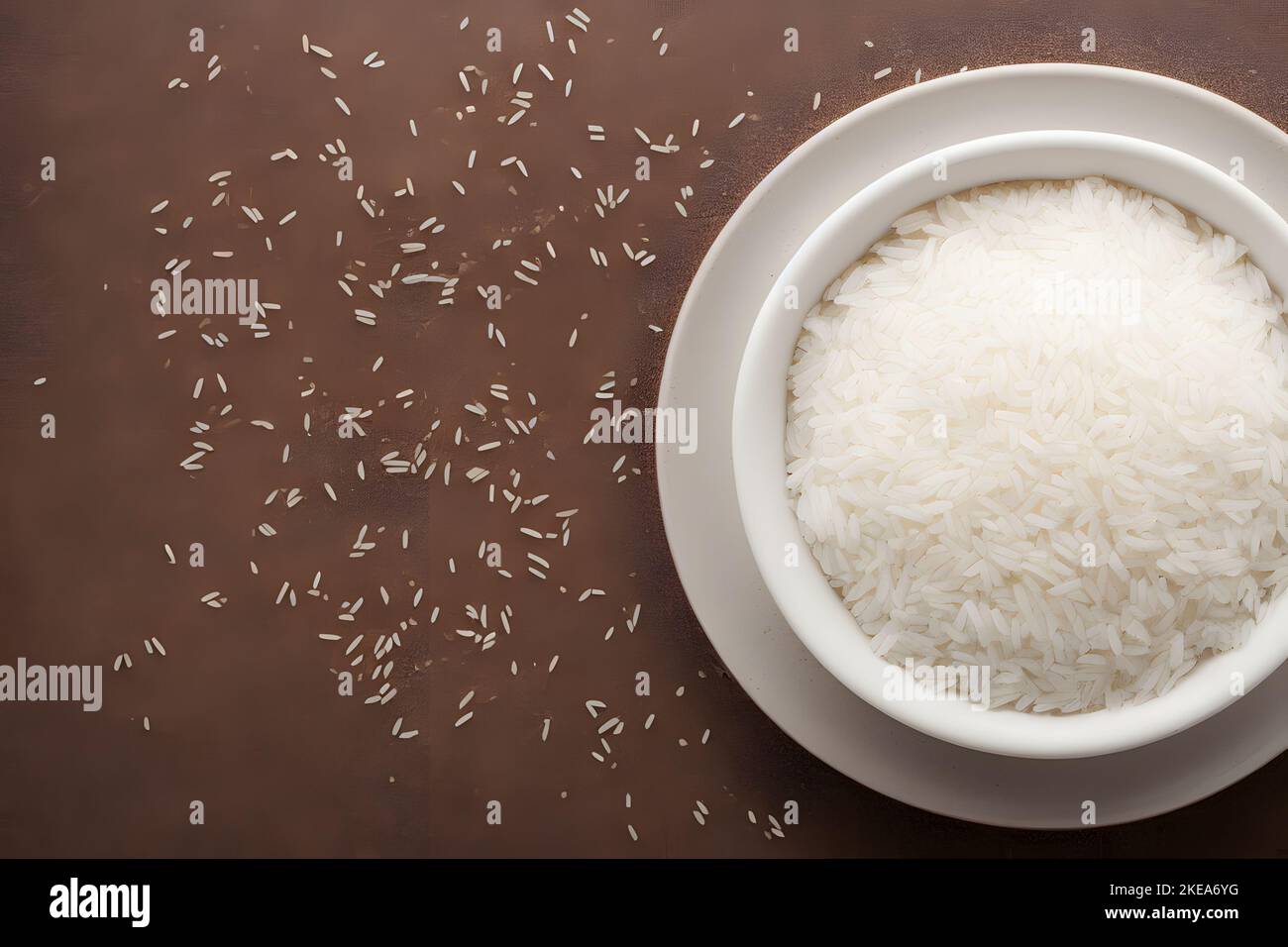 a cup of cooked rice, rice is a staple food high in carbohydrates Stock ...