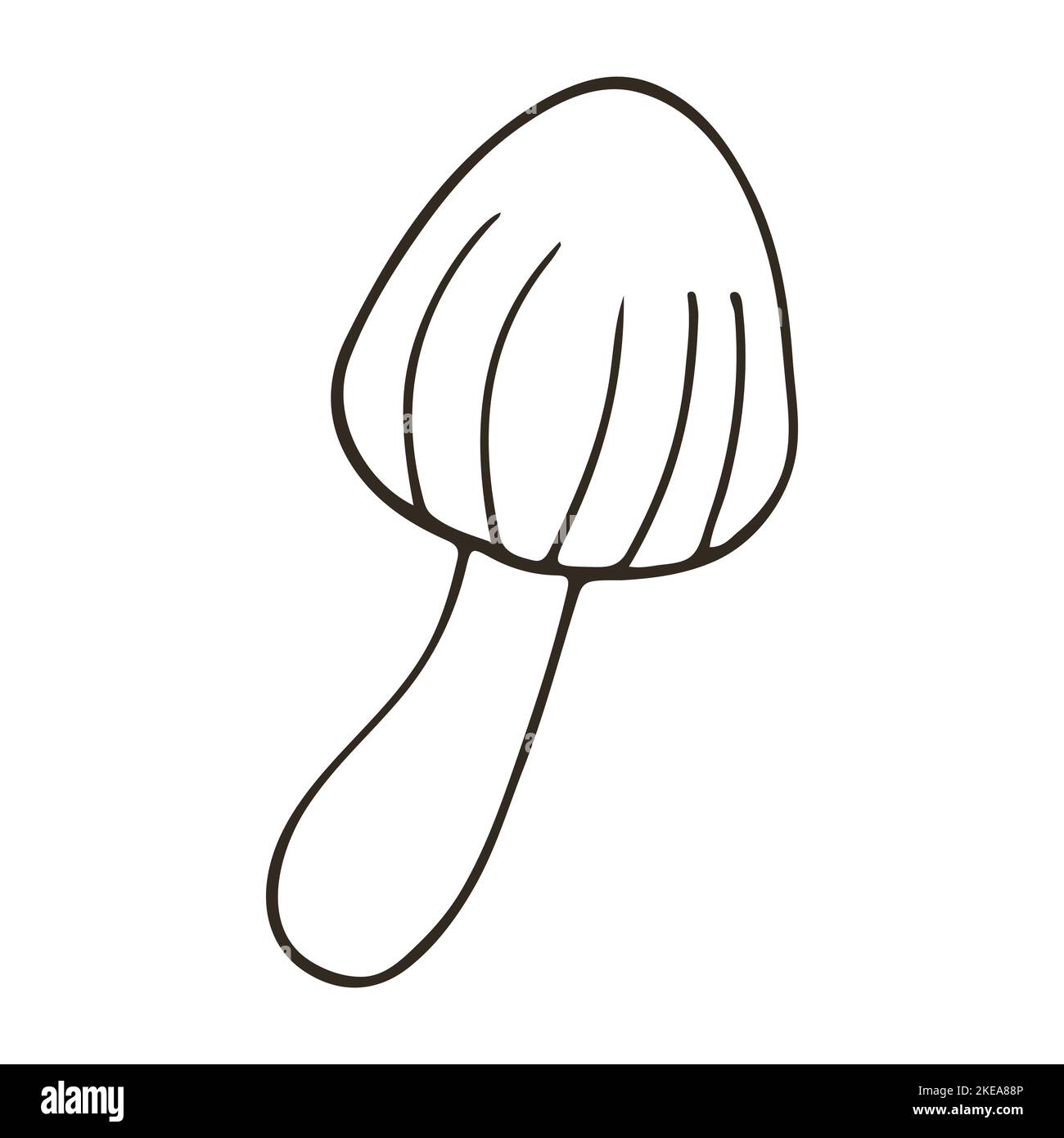 Galerina marginata. Autumn illustration in hand drawn style. Monochrome forest mushroom. Icon, sign, pin, sticker Stock Vector