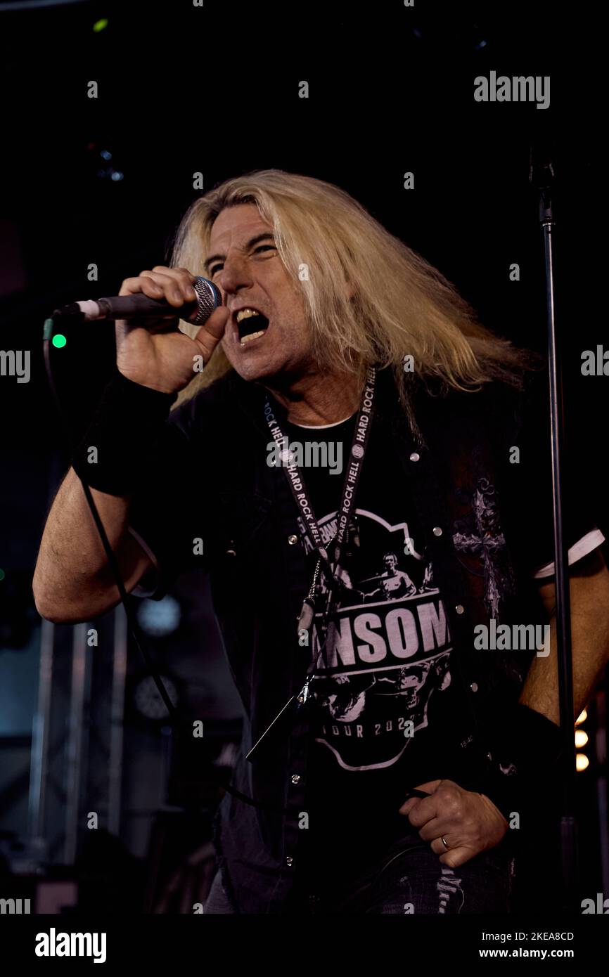 Ransom, Performing live at Hard Rock Hell XV, November 2022, photos by John Lambeth. Stock Photo