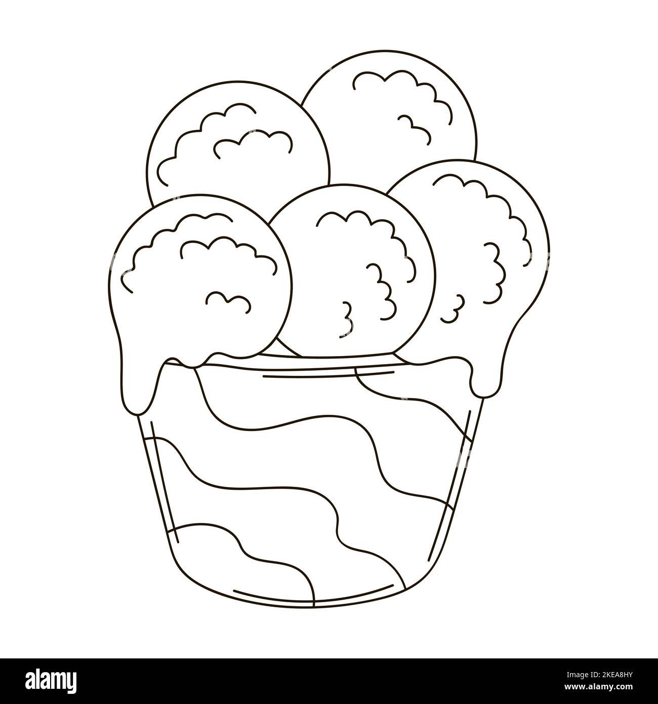 Coloring graphic element for your design. Illustration in hand draw