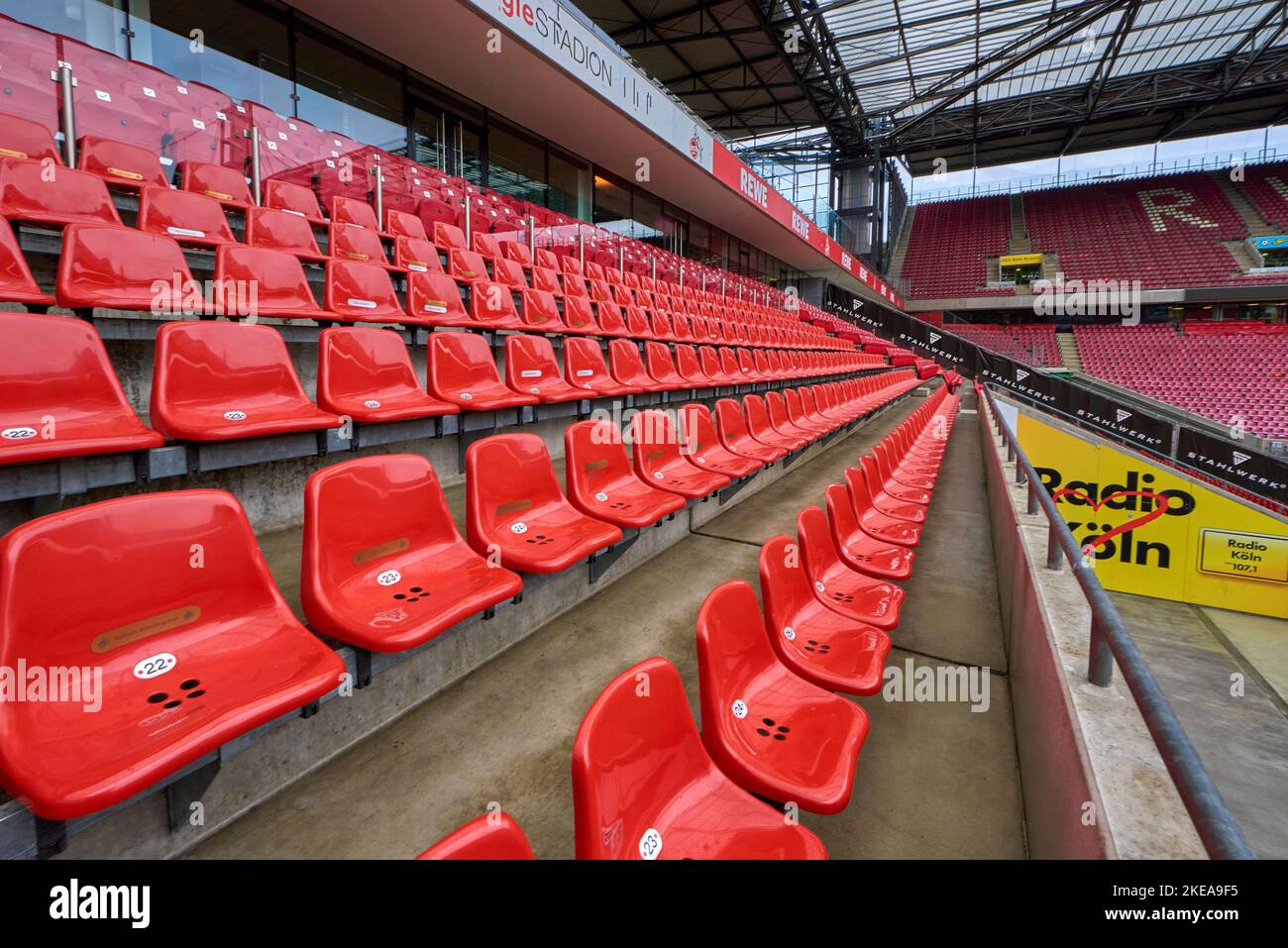 Visiting RheinEnergieStadion - the official playground of FC Koln, Germany Stock Photo