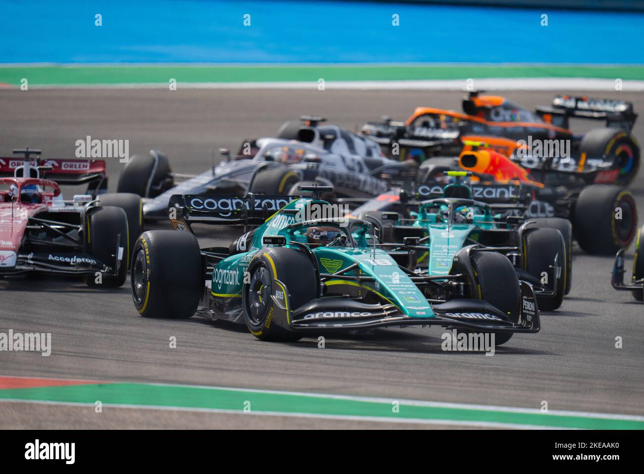 Texas F1 Racing The race cars on the track during Formula 1 racing competition in ...