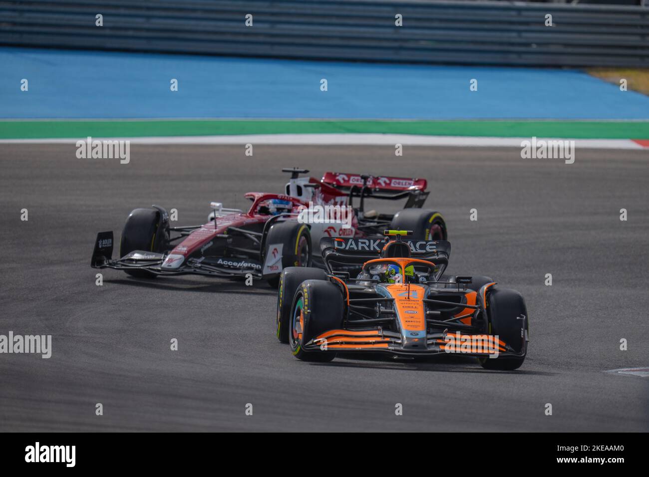 Austin Cars Racing The race cars on the track during Formula 1 racing competition in ...