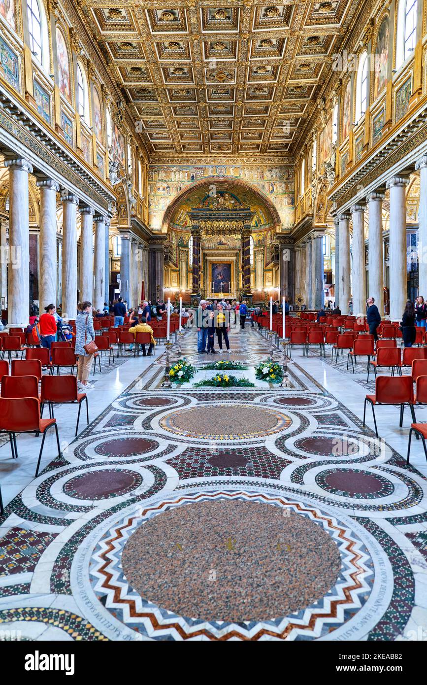 Rome Lazio Italy. The Basilica of Saint Mary Major (Basilica Papale di Santa Maria Maggiore) Stock Photo