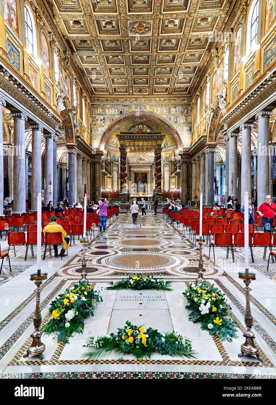 Rome Lazio Italy. The Basilica of Saint Mary Major (Basilica Papale di Santa Maria Maggiore) Stock Photo