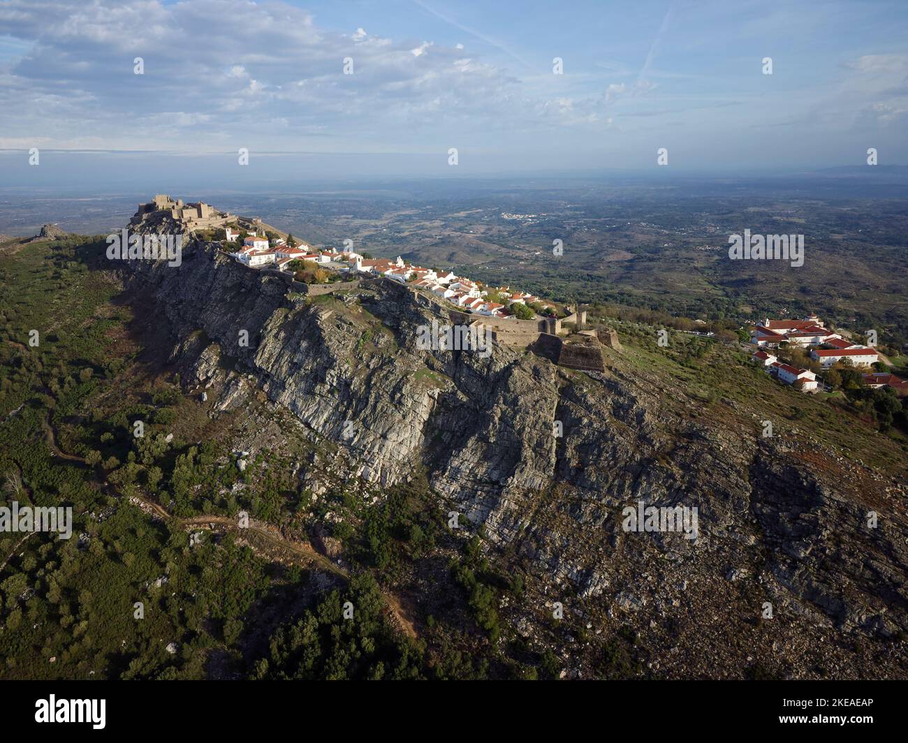 Aerial view historic fortified castle hi-res stock photography and ...