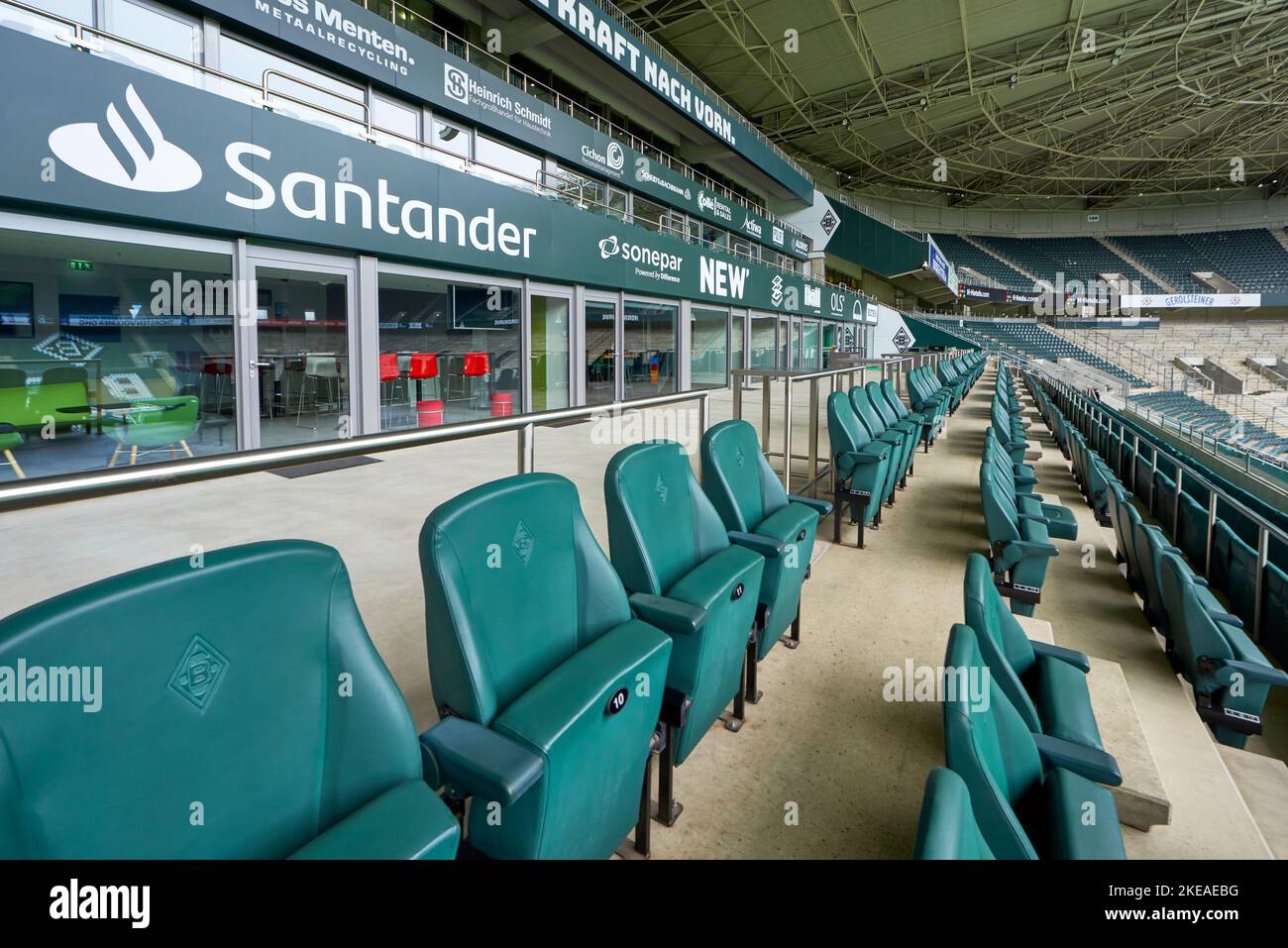 Visiting Borussia Park arena the official playground of FC Borussia Monchengladbach Stock