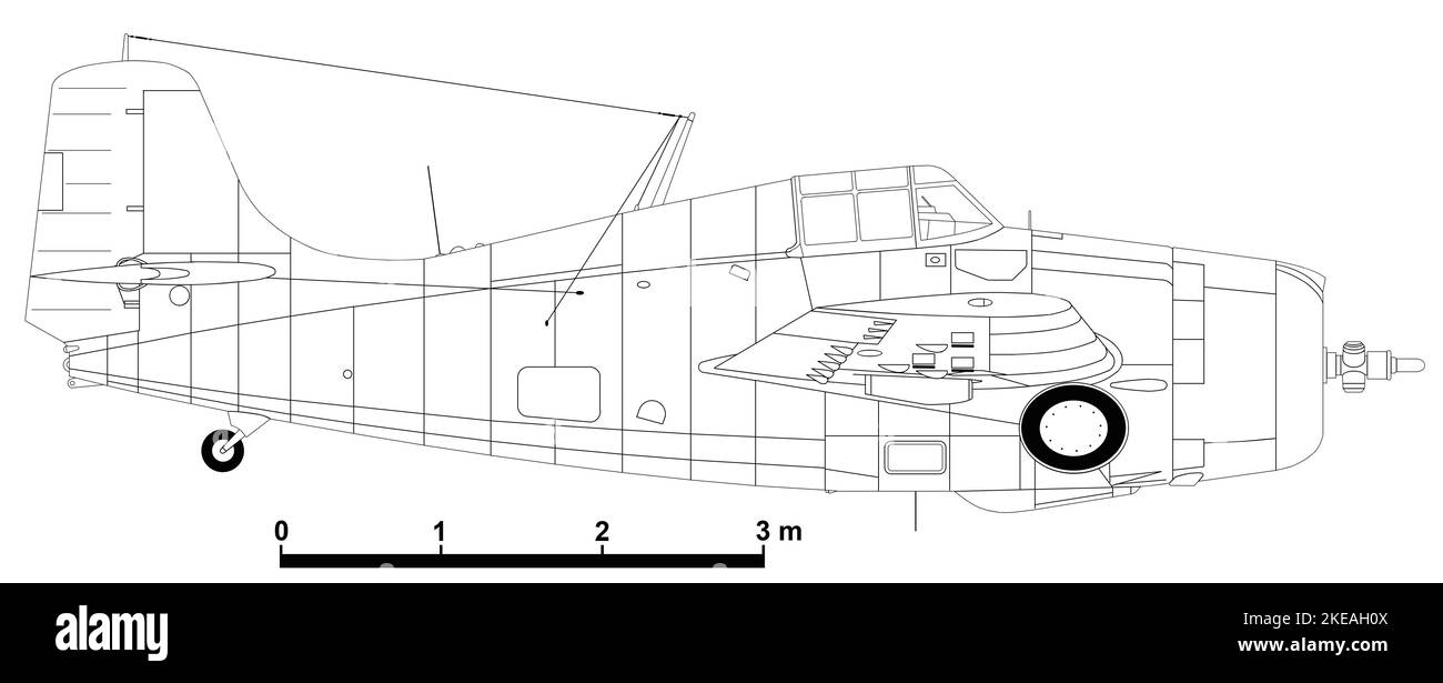 Grumman F4F-4 Wildcat Stock Photo