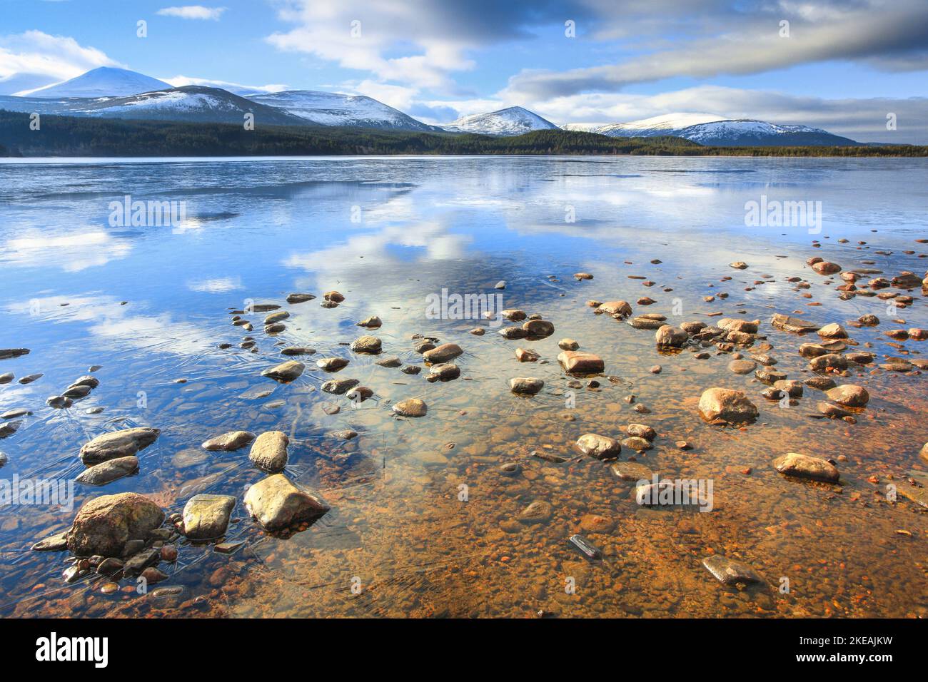 Loch Morlich, United Kingdom, Scotland, Cairngorms National Park Stock Photo