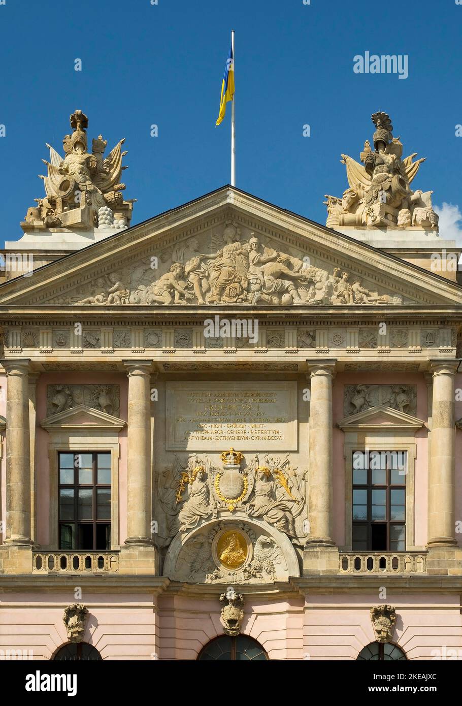 German Historical Museum in the baroque armoury on Unter den Linden boulevard, facade detail, Germany, Berlin Stock Photo