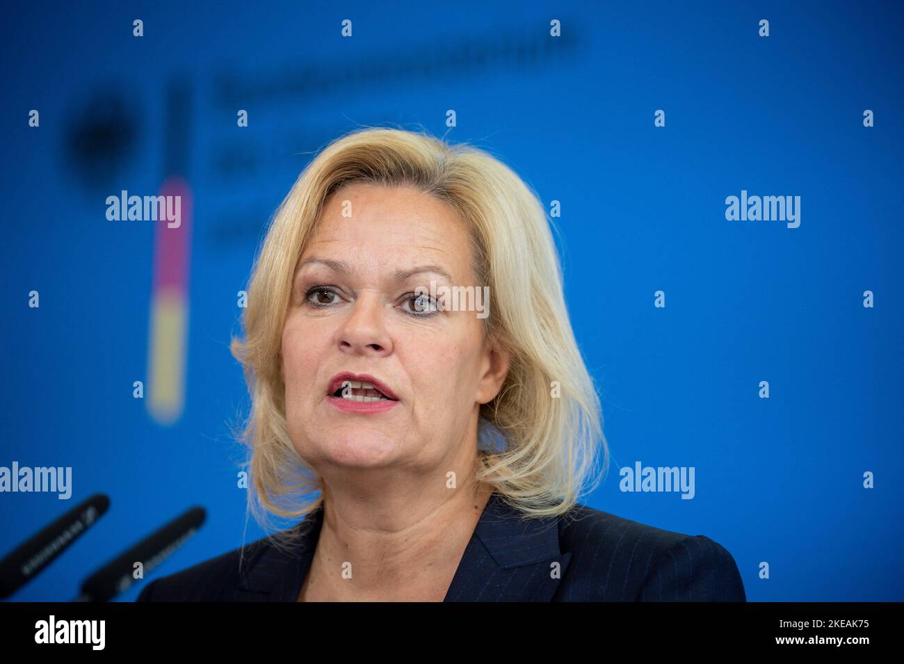 Berlin, Germany. 11th Nov, 2022. Nancy Faeser (SPD), Federal Minister ...