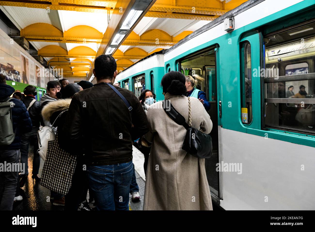 A view of metro station as French capital braces for severe disruption