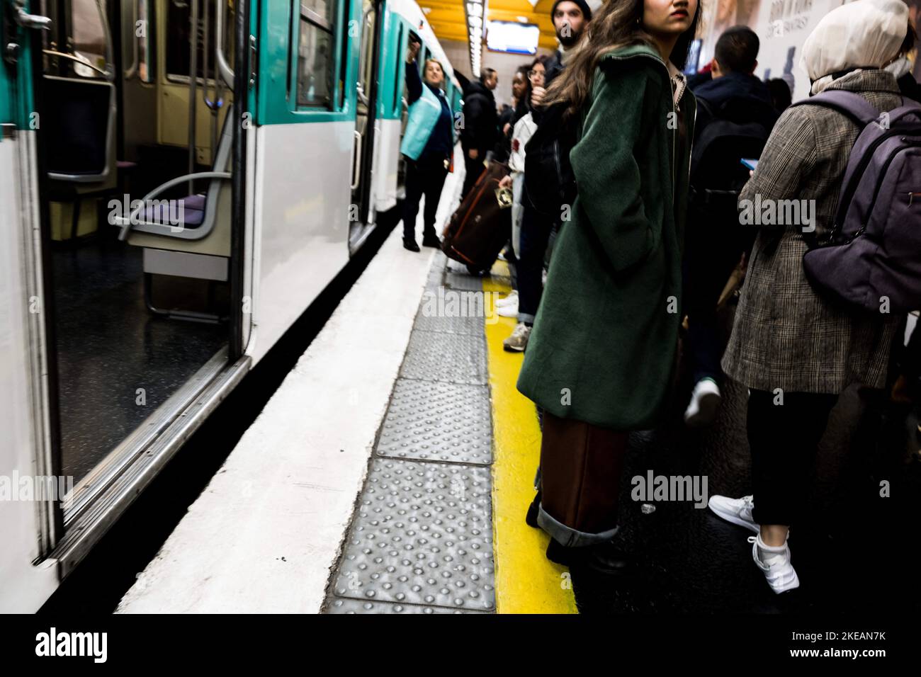 A view of metro station as French capital braces for severe disruption