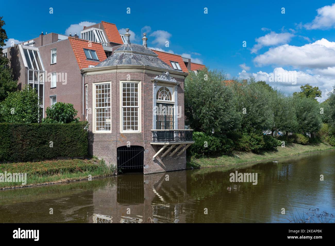Historical Pavilion at Domburgsepad, Middelburg, Zeeland, Netherlands, Europe Stock Photo