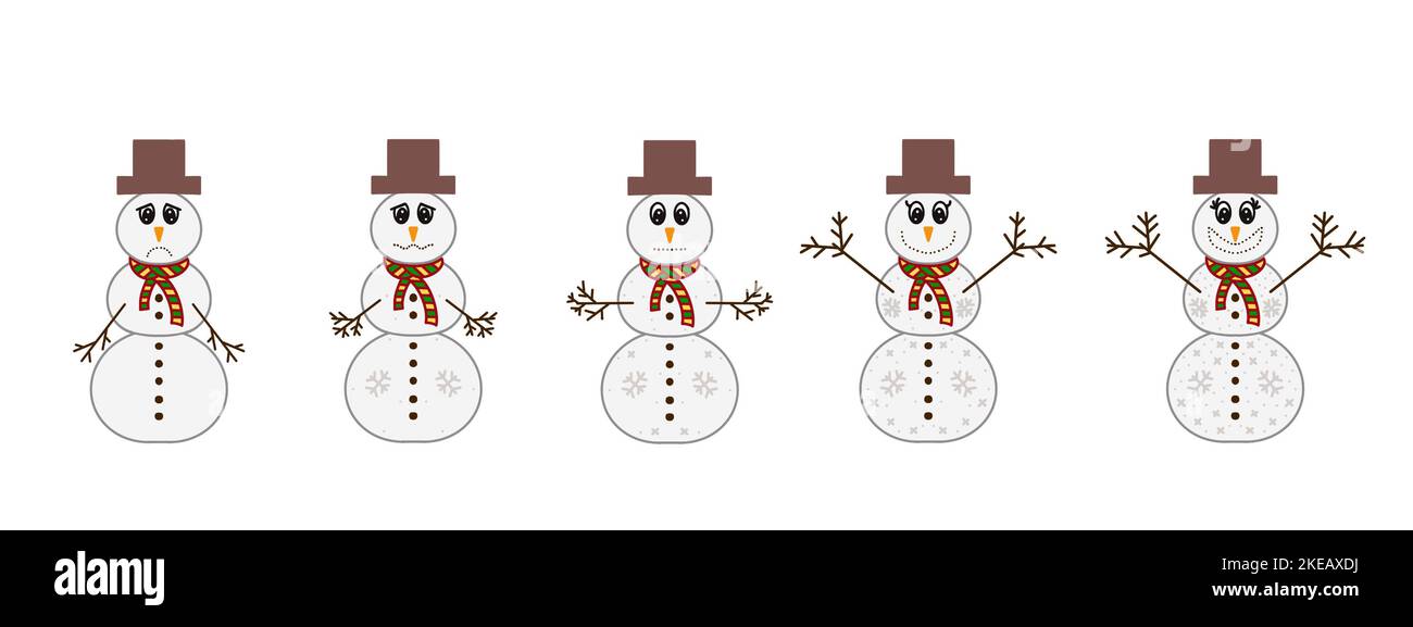 Snowman mood, mood barometer Stock Photo