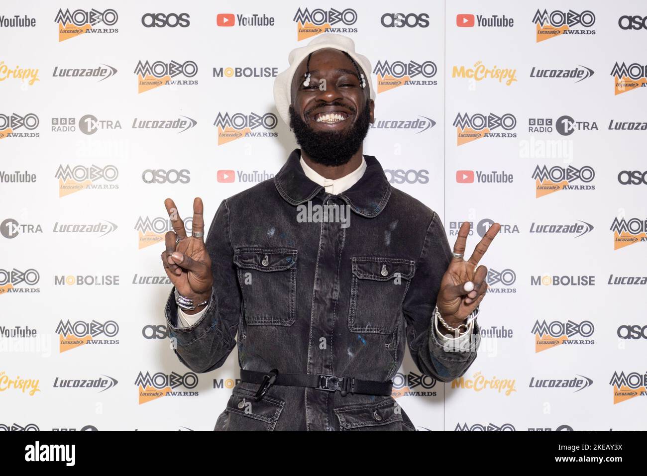 British hip-hop, progressive rap artist Kojey Radical attends the Mobo ...