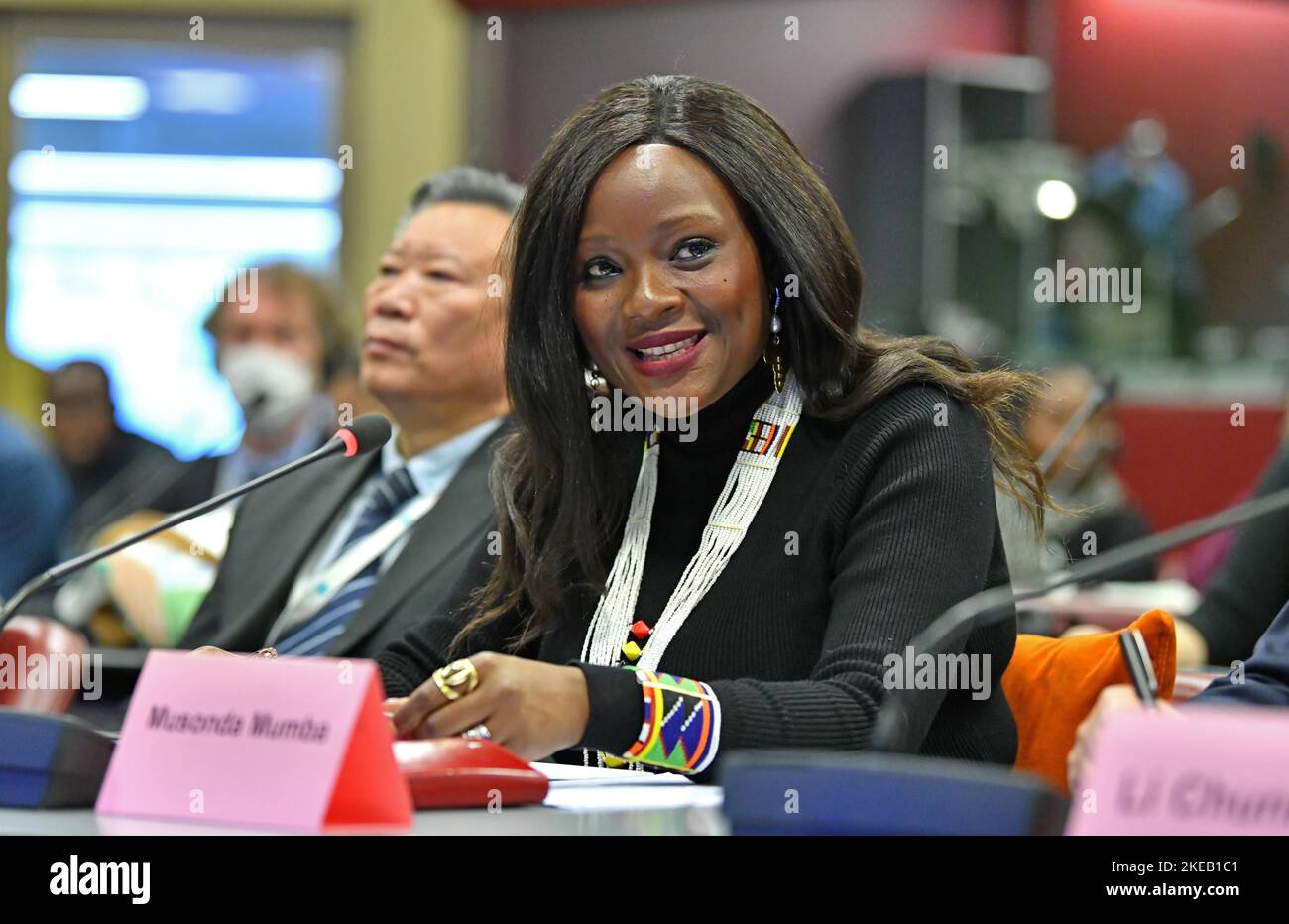 (221111) -- GENEVA, Nov. 11, 2022 (Xinhua) -- Musonda Mumba, Secretary ...