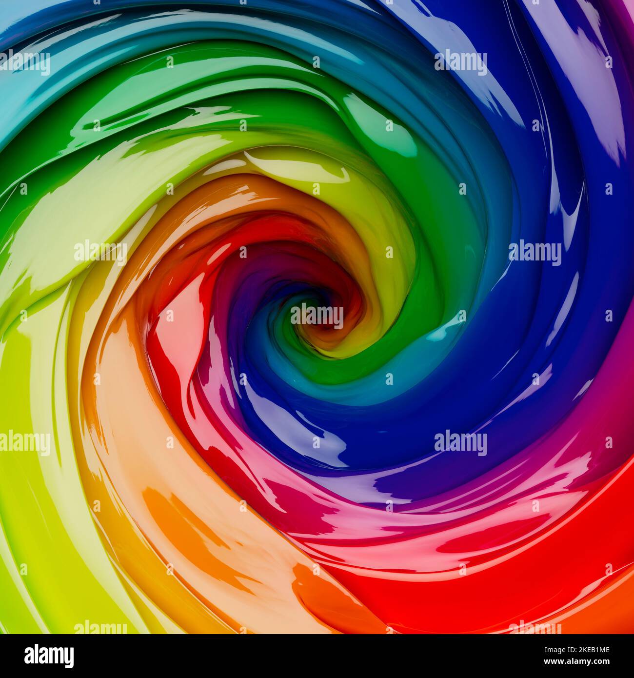 A concept showing a swirling vortex whirlpool of reflective thick