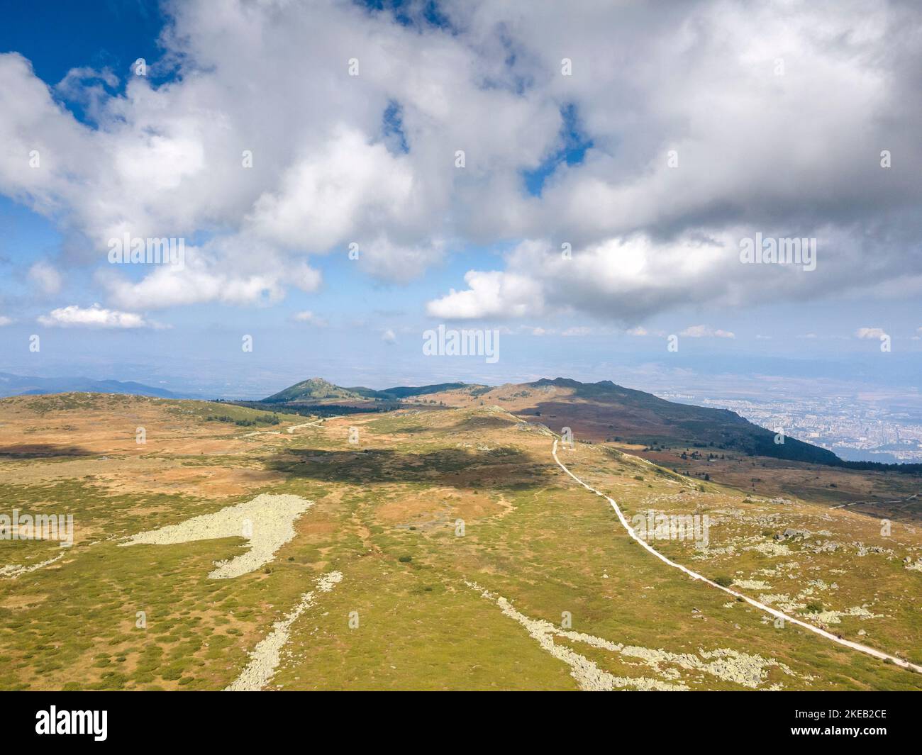 Neirez Cherni Aerial view of of Vitosha Mountain near Cherni Vrah Peak, Sofia City ...
