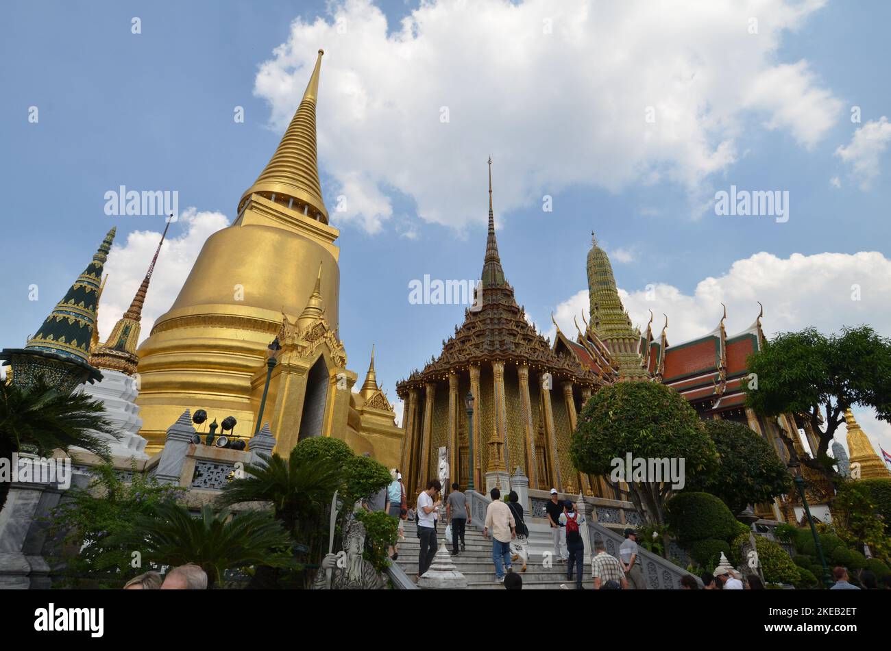 Golden statues Buddha Bangkok temple Thailand buddhism Stock Photo - Alamy