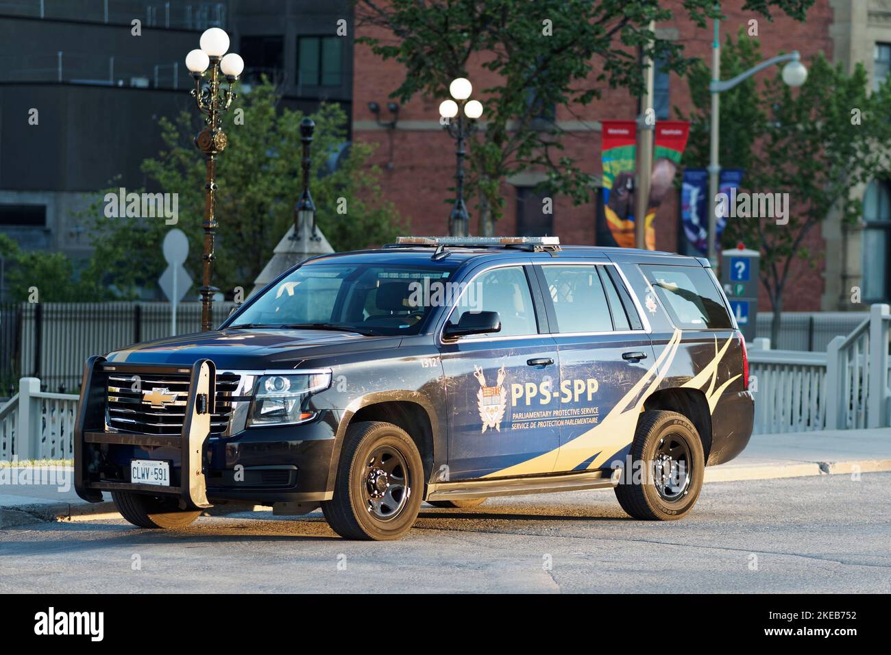 OTTAWA, ONTARIO, CANADA JULY 26, 2022. A car of the Parliamentary Protective Service. taken on July 26, 2022, in Ottawa. Stock Photo