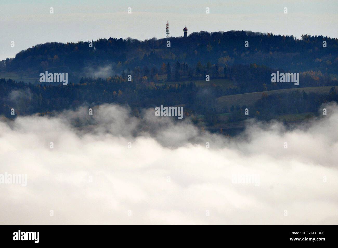 Tabor, Czech Republic. 11th Nov, 2022. Landscape during the temperature