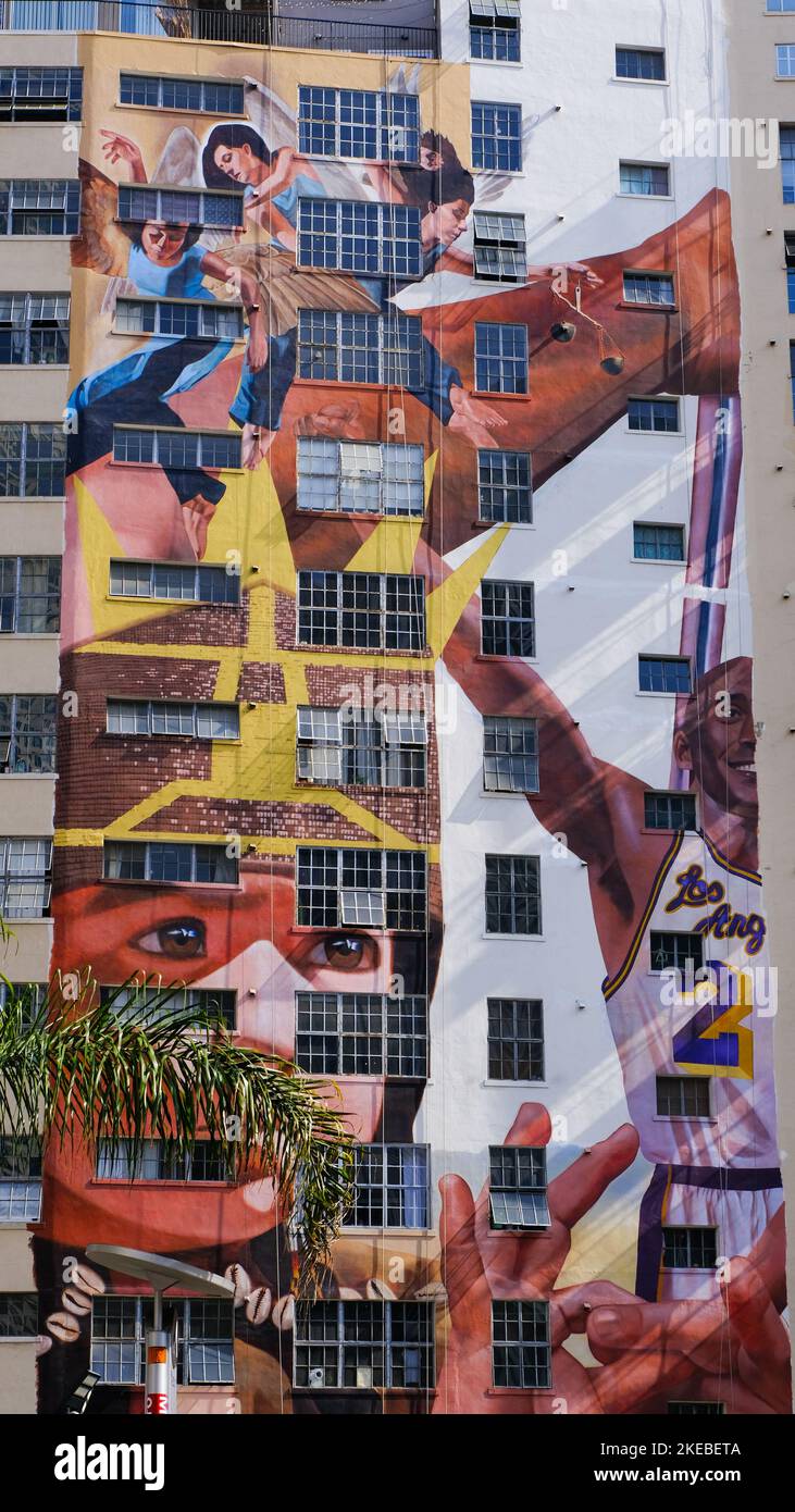 A mural in downtown Los Angeles, USA Stock Photo Alamy