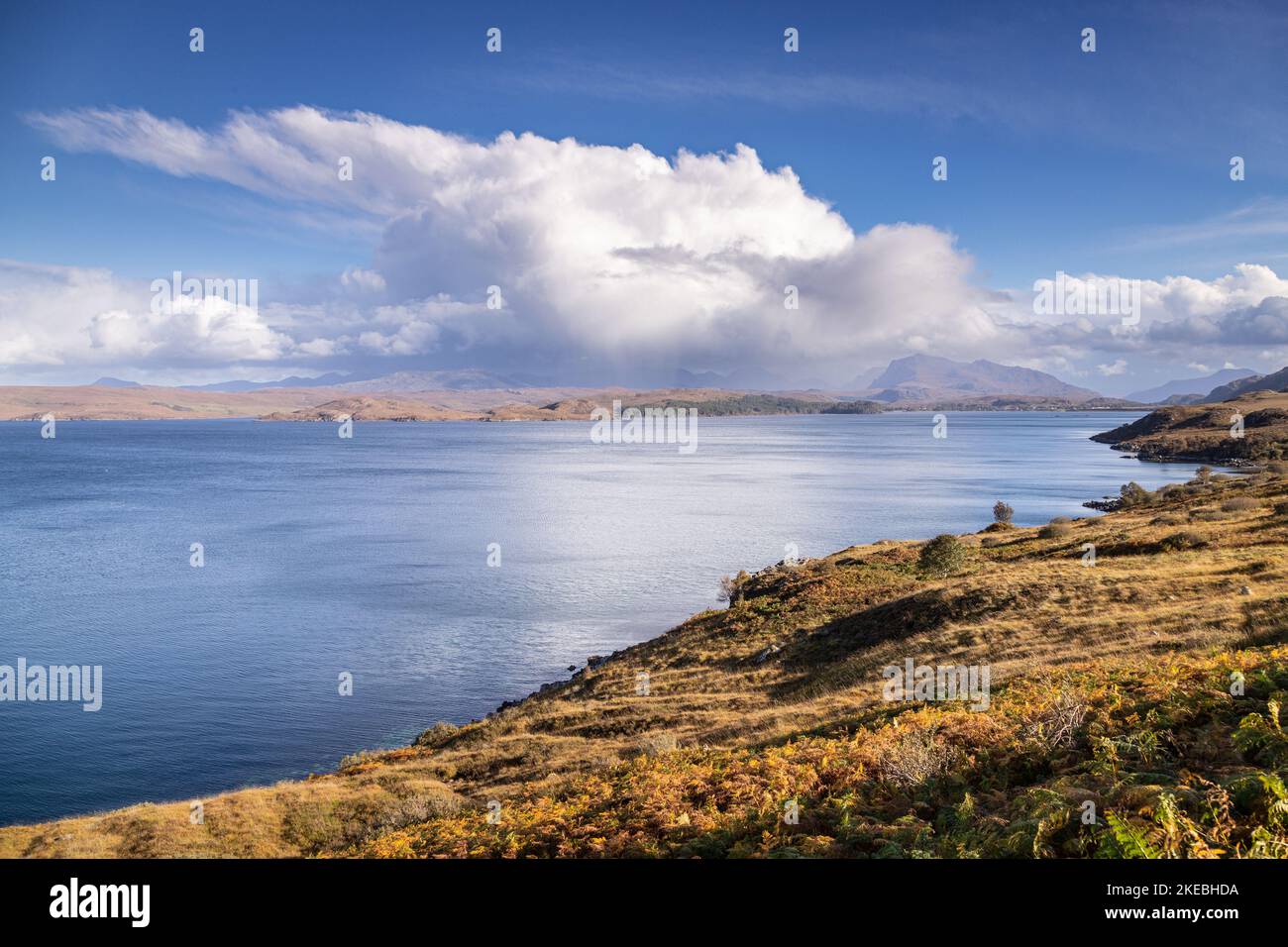 View over Loch Ewe on the Atlantic northwest coast of Scotland Stock Photo