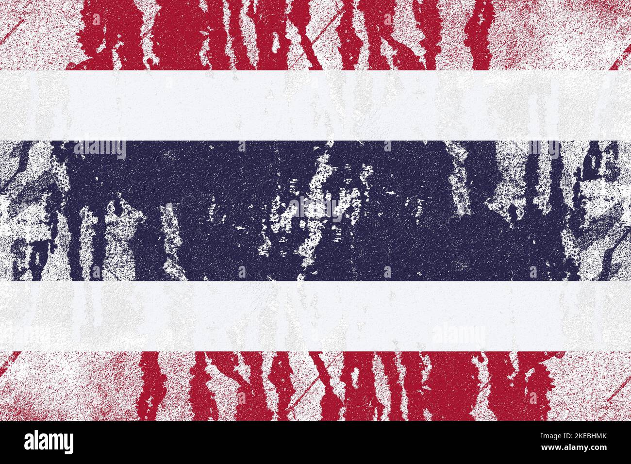 Thailand flag painted on old distressed concrete wall background Stock ...