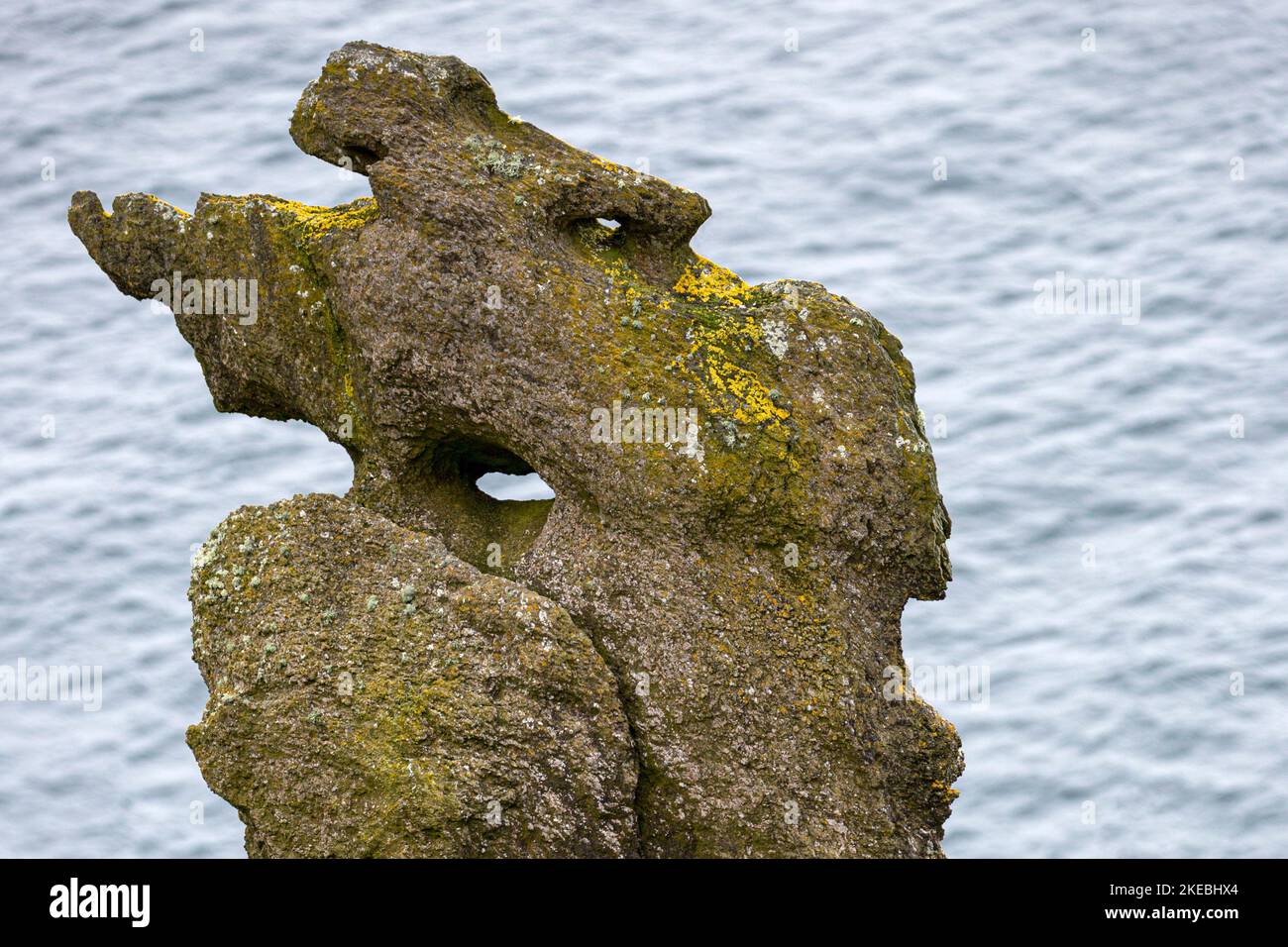 The Wailing Woman, a rock formation on Skellig Michael, County Kerry, Ireland Stock Photo