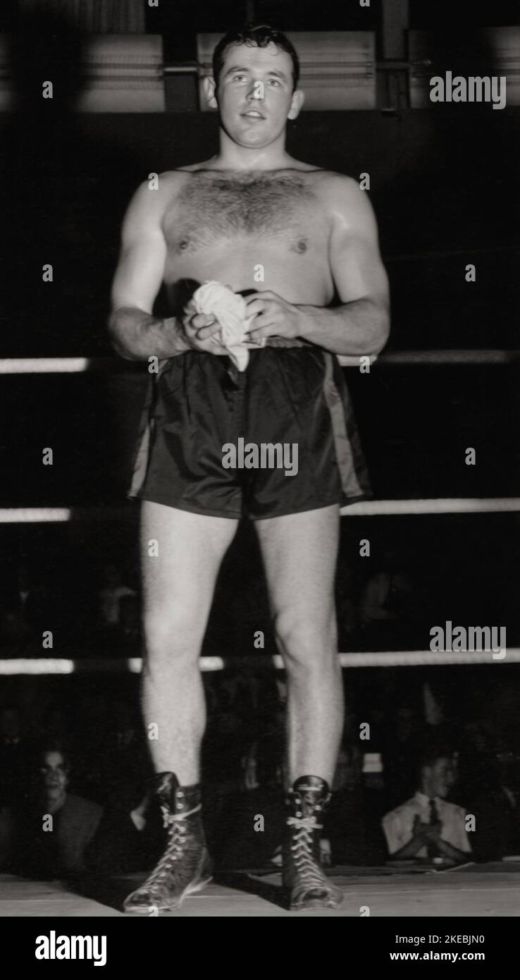 Heavy weight boxer Ingemar Johansson Swedish, World Champion, 1950s