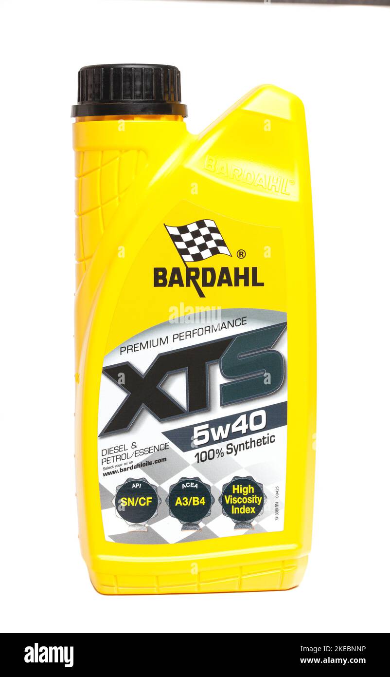 Moscow, Russia, November 11,2022: Bardahl XTS 5W40 Engine Oil