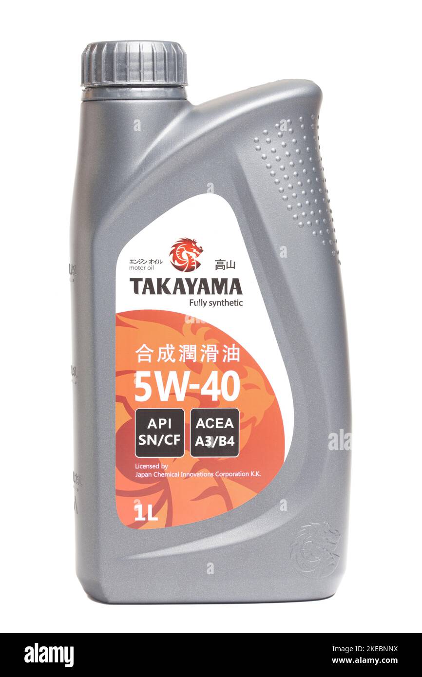 Moscow, Russia, November 11,2022: Takayama 5W-40 API SN CF Synthetic ...