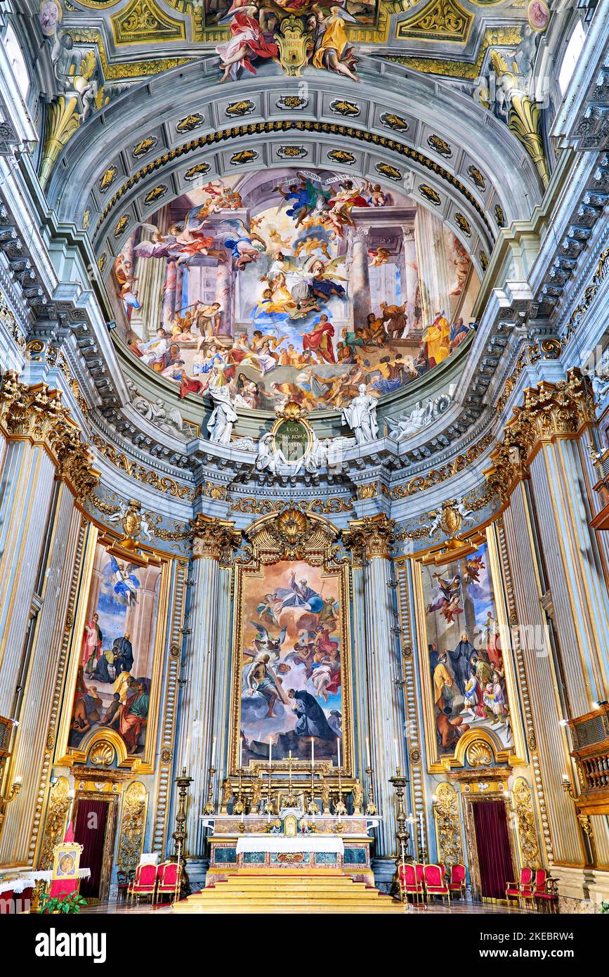 Rome Lazio Italy. The Church of St. Ignatius of Loyola at Campus Martius. Stock Photo