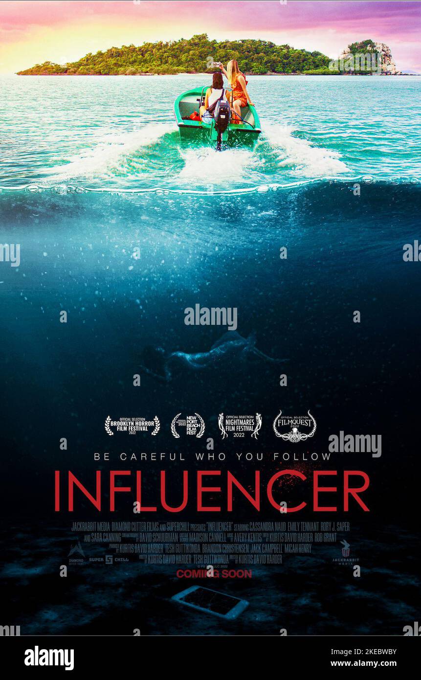 Influencer Movie Poster Stock Photo