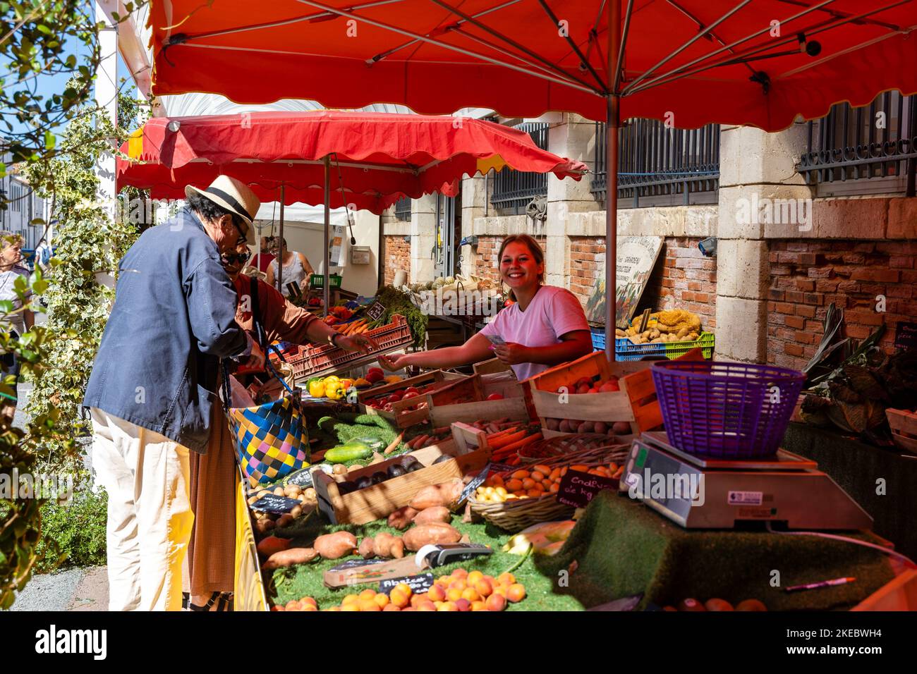 The food market at Le Chateaud'Oleron, Nouvelle Aquitaine, France