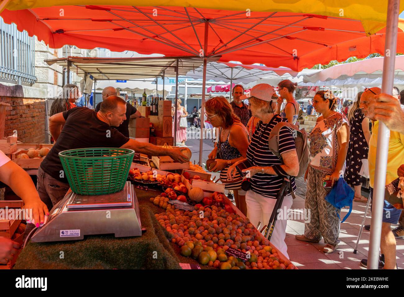 The food market at Le Chateaud'Oleron, Nouvelle Aquitaine, France