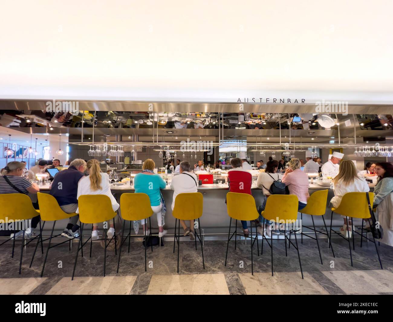 Oyster bar at KaDeWe Berlin, Germany, Europe Stock Photo