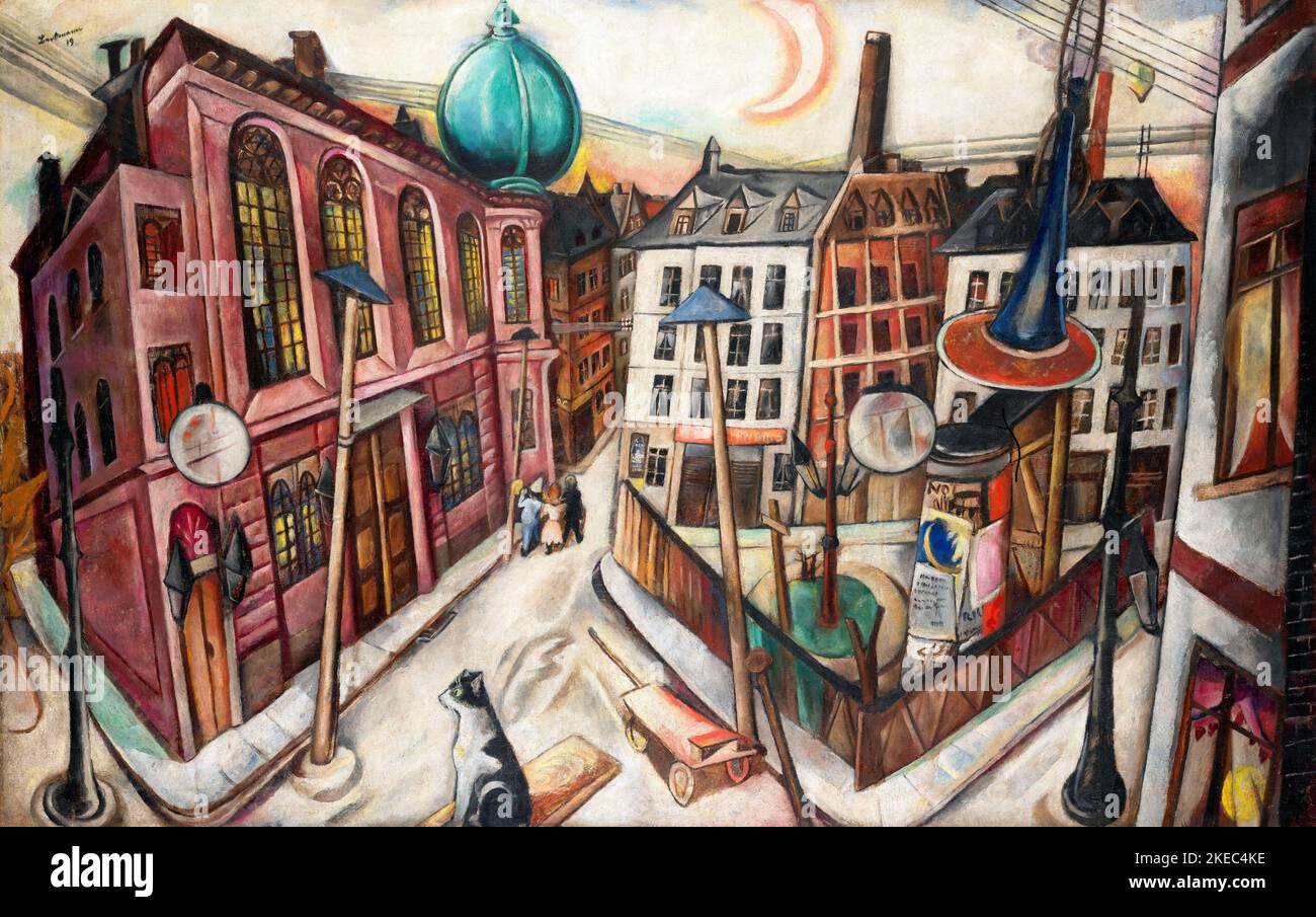 The Synagogue in Frankfurt am Main by Max Beckmann (1884-1950), oil on canvas, 1919 Stock Photo