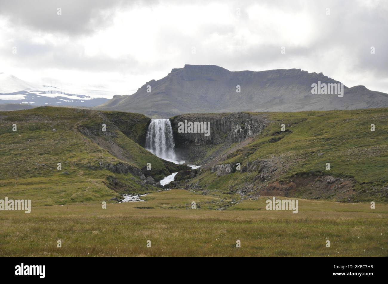 beautiful waterfall in Iceland Stock Photo