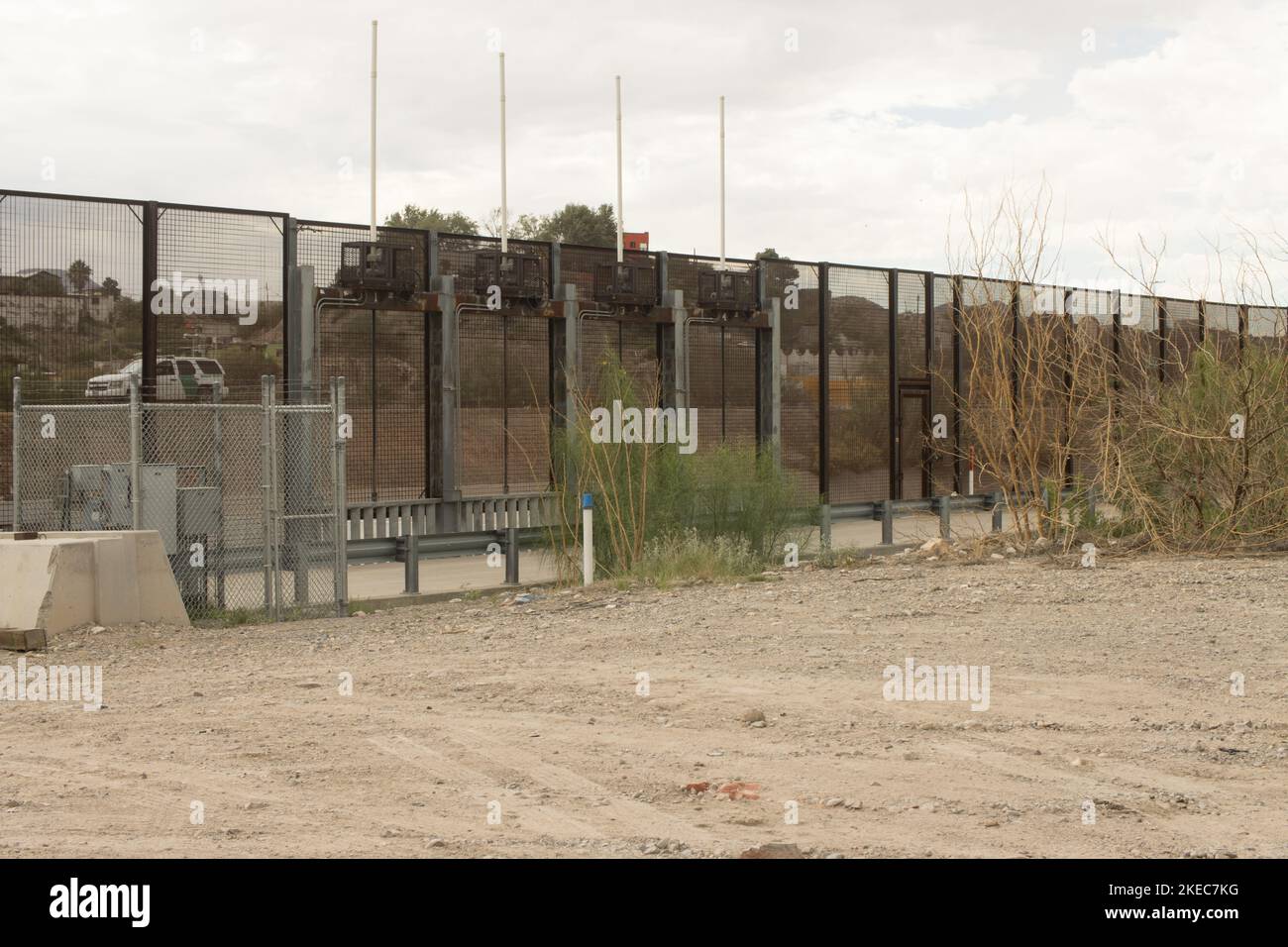 The Border Wall along the US Mexico Border near Downtown El Paso Stock ...