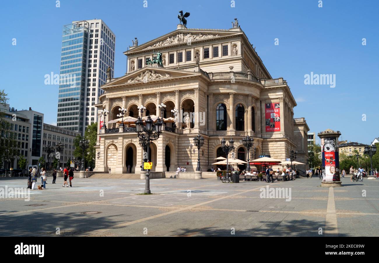 Alte Oper, Old Opera, in the inner city, Innenstadt, within the banking district Bankenviertel, Frankfurt, Germany Stock Photo