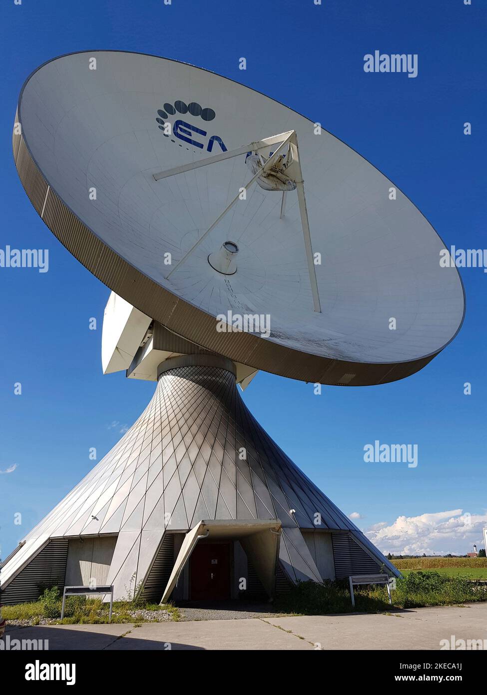 Raisting, parabolic antenna, earth station for communication with news agencies, Stock Photo