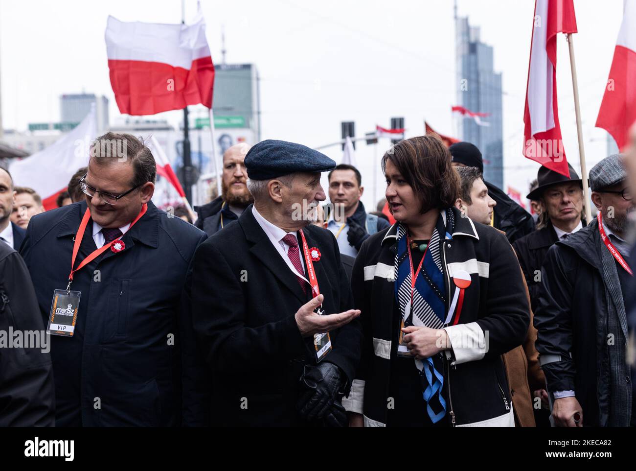 Warsaw, Poland. 11th Nov 2022. Antoni Macierewicz attends the Independence March to mark the 104th anniversary of Polish independence, in Warsaw, Poland November 11, 2022 Credit: Kamil Jasinski/Alamy Live News Stock Photo