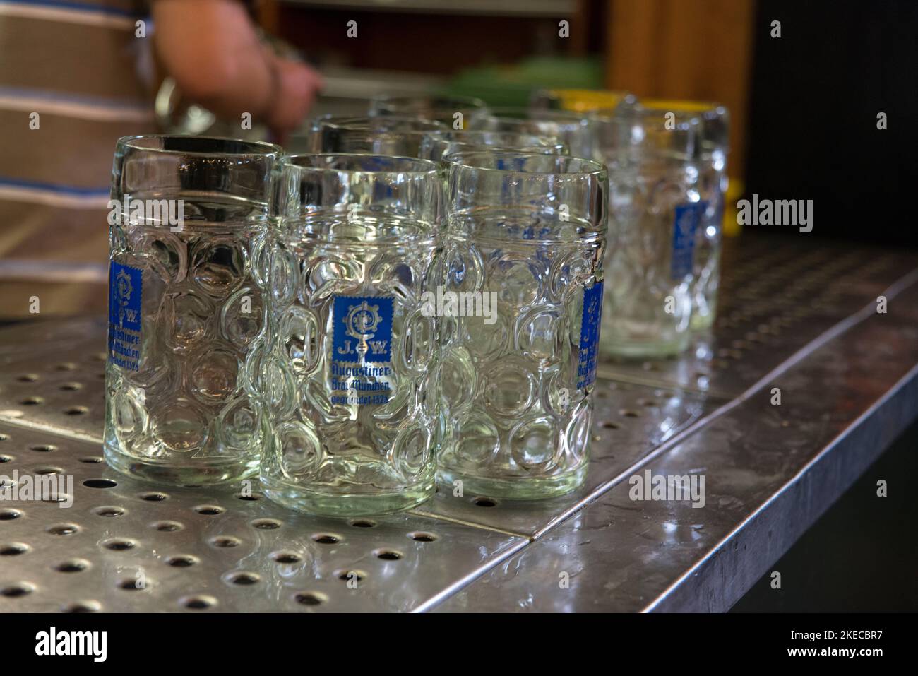 Oktoberfest, beer glasses, beer mugs, Stock Photo