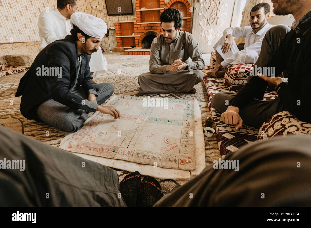 Saudi Arabia, Najran province, Najran, men, game, floor Stock Photo - Alamy