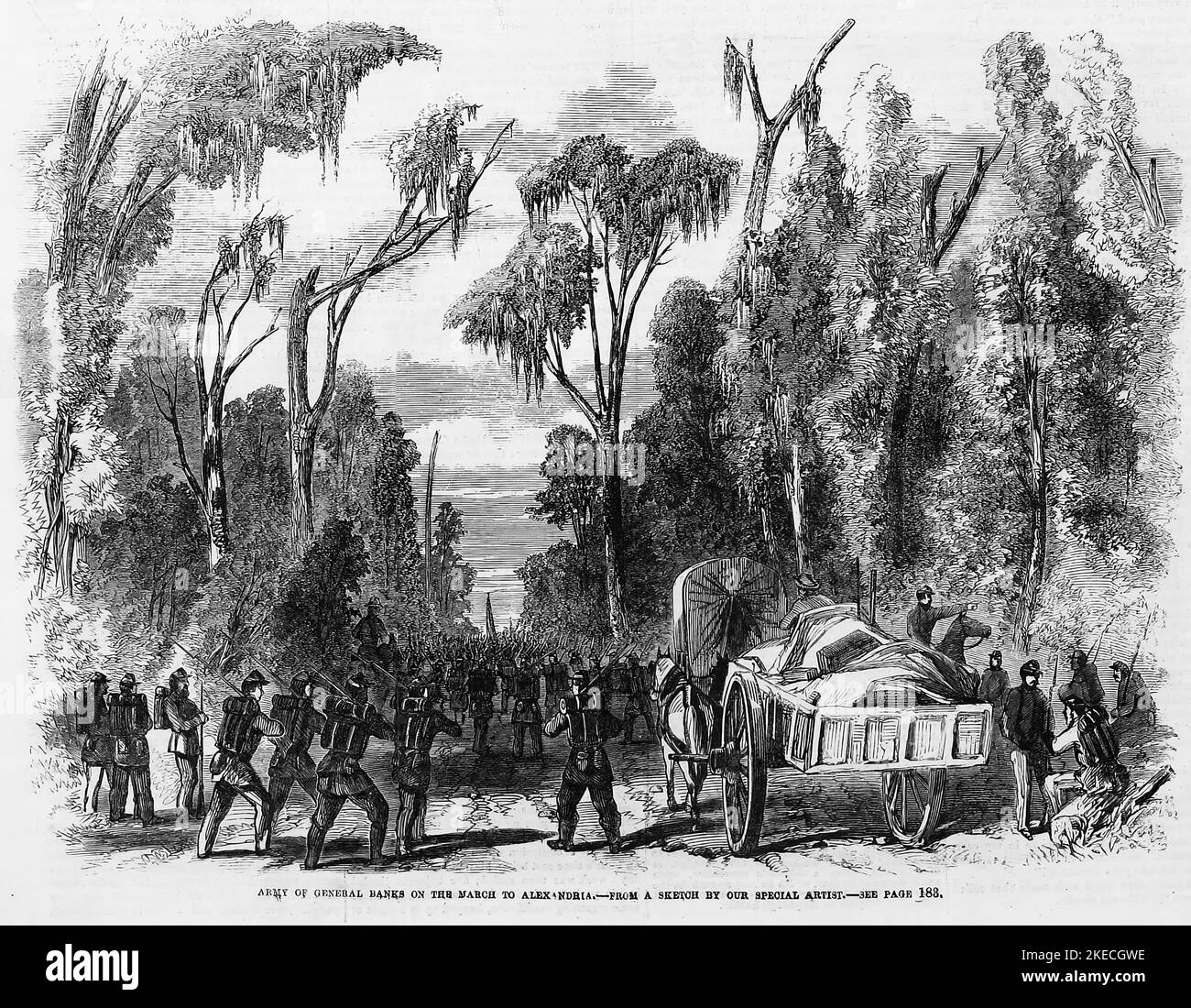 Army of General Nathaniel Prentice Banks on the march to Alexandria