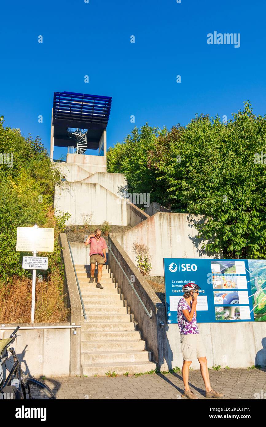 Vianden Veianen Access To Upper Reservoir I Of Vianden Pumped Storage Plant Tourists In 1771