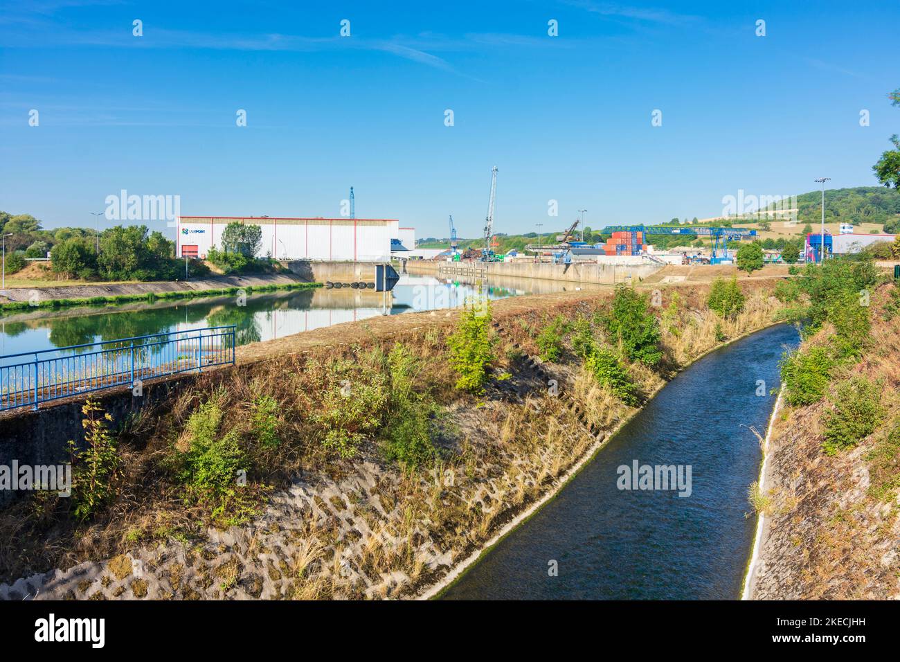 Mertert (Mäertert), port de Mertert in Luxembourg Stock Photo Alamy